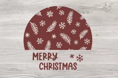 Christmas sign svg Round sign svg Christmas door signs svg Product Image 2