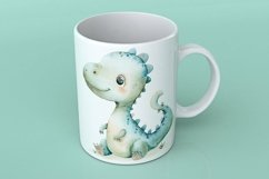 Watercolor Cute Pachycephalosaurus Dinosaur Cartoon Product Image 2