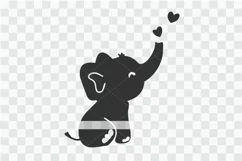 Baby elephant svg, cute elephant, baby shower cut file Product Image 2