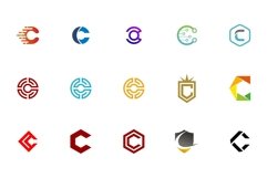 SET OF initial letter C logo vector design Product Image 1