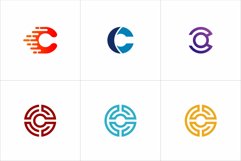 SET OF initial letter C logo vector design Product Image 2