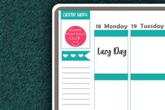 Lazy Day Planner Sticker I Script Words Planner Stickers Product Image 2