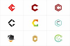 SET OF initial letter C logo vector design Product Image 3