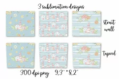 Tumbler sublimation design. Skinny tumbler wrap design. Product Image 6