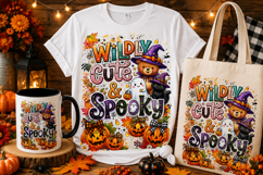 Wildly Cute &amp; Spooky PNG | Cute Halloween Sublimation Design Product Image 1