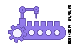 Colored Production Icon Product Image 1