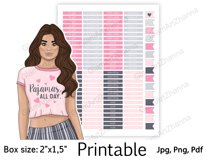 Weekend Home Valentines Printable Stickers Box Size 2"x1,5" Product Image 2