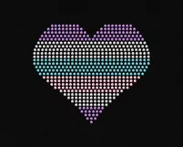 Rhinestone LGBT Hearts SVG Template File Product Image 3