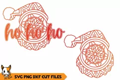 Santa Ho Ho Ho - Christmas Ornament - Mandala SVG PNG DXF Product Image 2