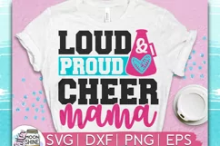 Loud Proud Cheer Mama SVG DXF PNG EPS Cutting Files Product Image 1