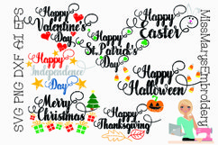 Happy Holiday Bundle | SVG PNG DXF AI EPS Product Image 1