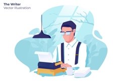 The Writer - Vector Illustration Product Image 1