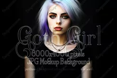 T Shirt Mockup, Goth Girl Wearing T Shirt, Gothic Mockup, 56 Product Image 1