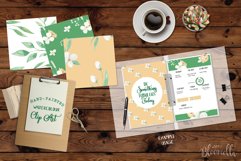 White Florals Watercolor Patterns Seamless Flowers Digital Papers Floral Product Image 4