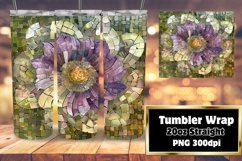 Glitter Mosaic Tumbler Wrap with Flower Design 20oz Product Image 1