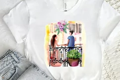 Watercolor The Bride and Groom Sublimation PNG Product Image 2