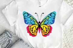 Watercolor Groovy Butterflies Sublimation PNG Product Image 2