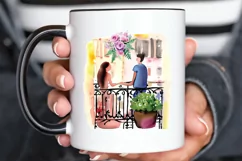 Watercolor The Bride and Groom Sublimation PNG Product Image 3