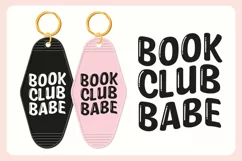 Book Lover Motel Keychain SVG | Book Club Babe Product Image 3