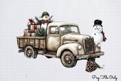 White Rustic Christmas Clipart PNG Product Image 1