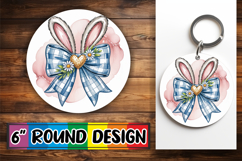 Timeless Round Keychains PNG, Easter Bow Product Image 1