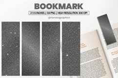 Silver Glitter Bookmarks PNG, Bookmark Sublimation Product Image 1