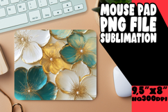 RADIANT mouse mat Sublimation Ideas, 3D Flower Product Image 1
