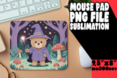 Cozy Mouse Mat Design Sublimation, Cute Bear Product Image 1