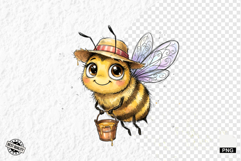 Summer Whimsical Bees PNG Clipart Product Image 1
