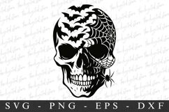 Spider Skull Svg | Halloween Svg | Cricut Product Image 1