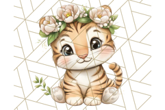 Cute Animals with Tulips PNG, Spring Flower Clipart Download Product Image 5