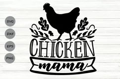 Chicken Mama Svg, Chicken Lady Svg, Farmhouse Chicken Svg. Product Image 1