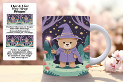 Cute 15oz Mug Wrap Png Artwork , Cute Bear Product Image 1