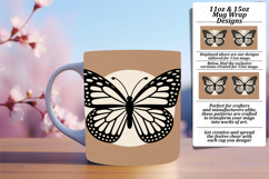 Charming 15oz Mug Wrap Png Artwork , Butterfly Product Image 1