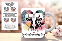 Beautiful Png For 15oz Mug Wrap , Cute Cow Product Image 1