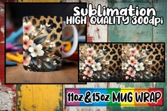 Unique memories 11oz 15oz sublimation wrap, Leopard Prints Product Image 1