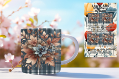 Joyful 15oz Mug Wrap Png Artwork , Autumn Flower Product Image 1