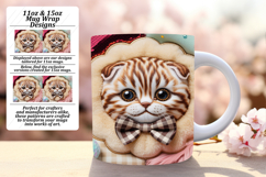 Bright 11oz Mug Wrap Png Design , Holiday Pets Product Image 1