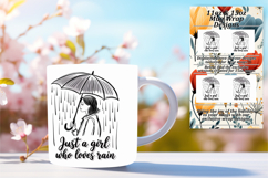 Lovely 15oz Mug Wrap Png Design , Just A Girl Product Image 1