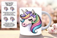 Gorgeous 11oz Mug Wrap Png Artwork , Unicorn Product Image 1