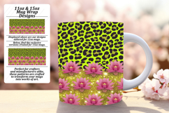 Festive 11oz Mug Wrap Png Artwork , Leopard Print Product Image 1