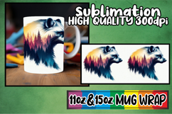 Whimsical charm 11oz 15oz mug wrap, Animals Art Product Image 1