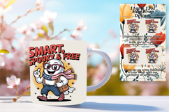 Unique 15oz Mug Wrap Png Artwork , Funny Ghost Product Image 1
