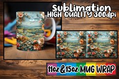 Blossom Symphony: 3D Mug Sublimation 15oz Product Image 1