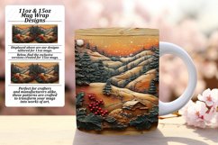 Trendy 15oz Mug Wrap Png Template , Christmas Product Image 1
