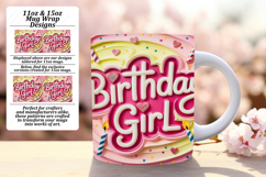 Fashionable 11oz Mug Wrap Png , Girl Quote Product Image 1