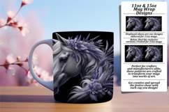 Enchanting 15oz Mug Wrap Png Template , Horse Product Image 1