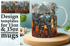 Glittery Springtime Roses Mug Wrap: Sublimation, 11oz &amp; 15oz Product Image 1