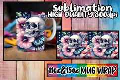 Gentle smiles 11oz 15oz sublimation wrap, Skull USA Product Image 1