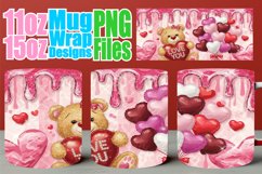 Inspiring mornings 11oz 15oz sublimation wrap, Love Bear Product Image 1